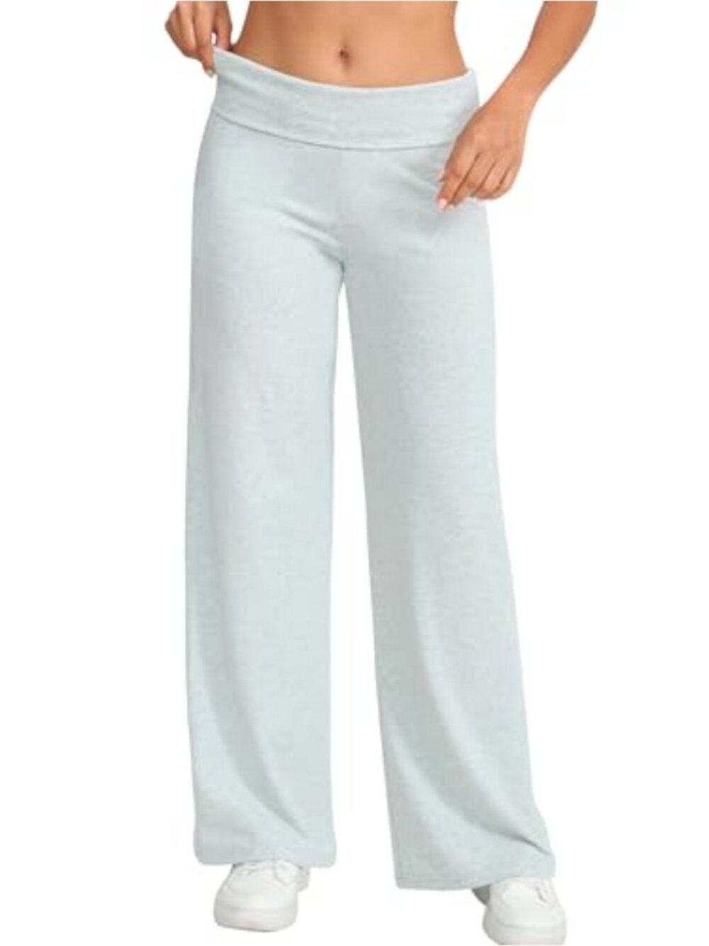 Wide Leg Sweatpants Fold Over Low Rise Lounge Yoga Pants